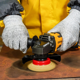Углошлифовальная машина Deko DKAG20-125 без АКБ и ЗУ 8500об/мин рез.шпин.:M14 d=125мм (063-2155) от магазина РЭССИ