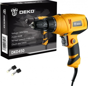 Дрель-шуруповерт Deko DKD450 450Вт патрон:быстрозажимной (063-4280) от магазина РЭССИ