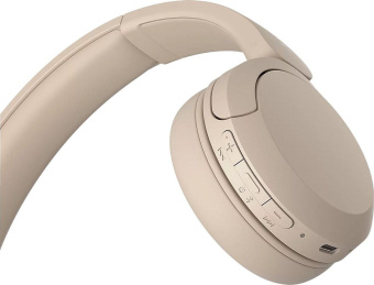 Наушники накладные Sony WH-CH520 бежевый беспроводные bluetooth оголовье (WH-CH520/C) от магазина РЭССИ