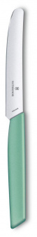 Нож кухонный Victorinox Swiss Modern (6.9006.1141) стальной столовый лезв.110мм прямая заточка мятный от магазина РЭССИ