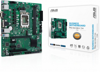Материнская плата Asus PRO H610M-C D4-CSM Soc-1700 Intel H610 2xDDR4 mATX AC`97 8ch(7.1) GbLAN+VGA+HDMI+DP от магазина РЭССИ