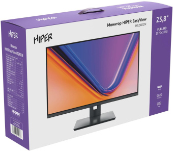 Монитор Hiper 23.8" EasyView HS2401M черный IPS LED 5ms 16:9 HDMI M/M матовая 250cd 178гр/178гр 1920x1080 75Hz FreeSync VGA DP FHD 3.5кг от магазина РЭССИ