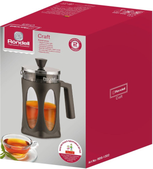 Френч-пресс Rondell Craft RDS-1302 0.8л серый от магазина РЭССИ