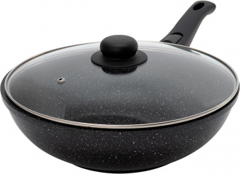 Сковорода ВОК (WOK) Starwind Chef Induction SW-CHI4028W круглая 28см покрытие: Pfluon ручка съемная (с крышкой) черный от магазина РЭССИ