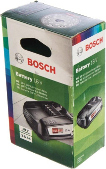 Батарея аккумуляторная Bosch PBA 18В 2.5Ач Li-Ion (1600A005B0) от магазина РЭССИ