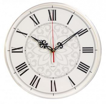 Часы настенные аналоговые Бюрократ WallC-R70P D25см белый (WALLC-R70P25/WHITE) от магазина РЭССИ
