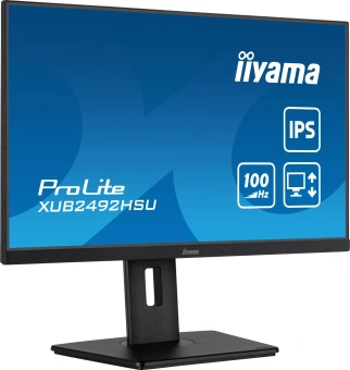 Монитор Iiyama 23.8" ProLite XUB2492HSU-B6 черный IPS LED 0.4ms 16:9 HDMI M/M матовая HAS Piv 250cd 178гр/178гр 1920x1080 100Hz DP FHD USB 4.9кг от магазина РЭССИ