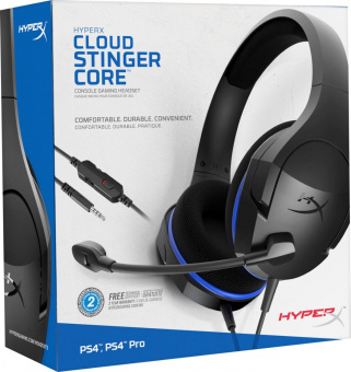 Наушники с микрофоном HyperX Cloud Stinger Core (CS006) черный/синий 1.3м накладные оголовье (4P5J8AA) от магазина РЭССИ