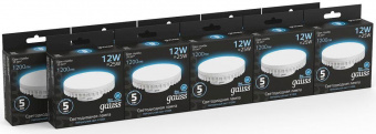 Лампа светодиодная Gauss 12Вт цок.:GX70 таблетка 220B 4100K св.свеч.бел.нейт. Tablet (упак.:1шт) (131016212) от магазина РЭССИ