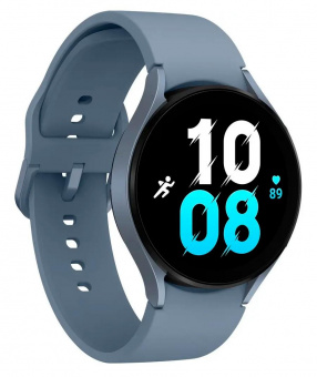 Смарт-часы Samsung Galaxy Watch 5 44мм 1.4" AMOLED корп.синий рем.синий (SM-R910NZBAMEA) от магазина РЭССИ