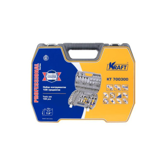 Набор инструмента 1/2 Dr и 1/4 Dr 108 предметов KRAFT KT 700300 от магазина РЭССИ