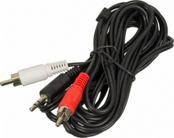 Кабель аудио Ningbo JAAC010-3 2хRCA (m)/Jack 3.5 (m) 3м. черный от магазина РЭССИ