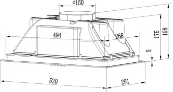 Вытяжка встраиваемая Weissgauff BOX 850 WH белый управление: кнопочное (1 мотор) от магазина РЭССИ