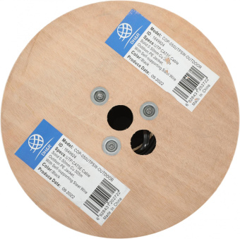Кабель сетевой Ningbo UTP 4 пары cat5E solid 0.5мм Cu molded 305м черный outdoor стальной трос от магазина РЭССИ