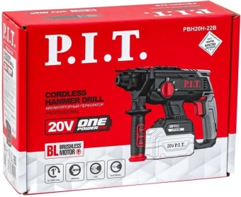 Перфоратор P.I.T. PBH20H-22B патрон:SDS-plus уд.:1.8Дж аккум. от магазина РЭССИ