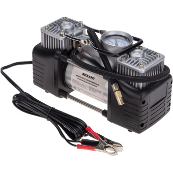 Автомобильный усиленный двухпоршневой компрессор REXANT 60 л/мин 10 атм 80-0521 от магазина РЭССИ