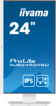 Монитор Iiyama 23.8" ProLite XUB2492HSU-W5 белый IPS LED 4ms 16:9 HDMI M/M матовая HAS Piv 1000:1 250cd 178гр/178гр 1920x1080 75Hz VGA DP FHD USB 3.5кг от магазина РЭССИ