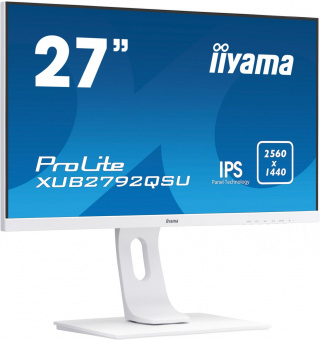 Монитор Iiyama 27" XUB2792QSU-W1 белый IPS LED 16:9 DVI HDMI M/M матовая HAS Piv 350cd 178гр/178гр 2560x1440 70Hz DP WQ USB 6.1кг от магазина РЭССИ