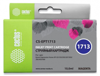 Картридж струйный Cactus CS-EPT1713 17XL пурпурный (10мл) для Epson XP-33/103/203/207/303/306/403/406 от магазина РЭССИ