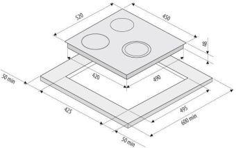 Варочная поверхность Krona Fidato 45 черный от магазина РЭССИ