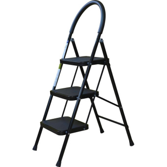 Стальная стремянка с широкими ступенями Алюмет 3 ступени МСН203 от магазина РЭССИ