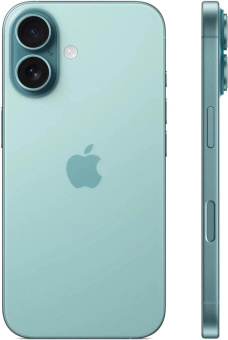 Смартфон Apple A3288 iPhone 16 128Gb бирюзовый моноблок 3G 4G 2Sim 6.1" 1179x2556 iOS 18 48Mpix 802.11 a/b/g/n/ac/ax/be NFC GPS Protect от магазина РЭССИ