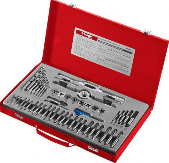 Набор метчиков и плашек Зубр 28130-H52_z01 52 предмета (жесткий кейс) от магазина РЭССИ