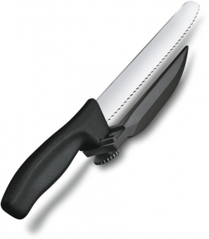 Нож кухонный Victorinox Swissclassic DUX-MESSER (6.8663.21) стальной лезв.210мм черный от магазина РЭССИ