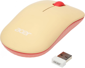Мышь Acer OMR205 розовый/бежевый оптическая 1200dpi беспров. USB для ноутбука 3but (ZL.MCEEE.02L) от магазина РЭССИ