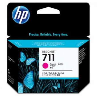 Картридж струйный HP 711 CZ135A пурпурный x3упак. для HP DJ T120/T520 от магазина РЭССИ