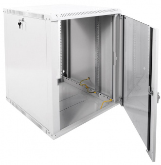 Шкаф коммутационный ЦМО ШРН-ЭКОНОМ (ШРН-Э-15.650-9005) настенный 15U 600x650мм пер.дв.стекл 65кг черный 600мм 180град. IP20 от магазина РЭССИ