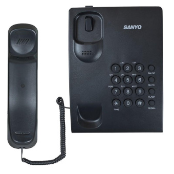 Телефон проводной Sanyo RA-S204B черный от магазина РЭССИ