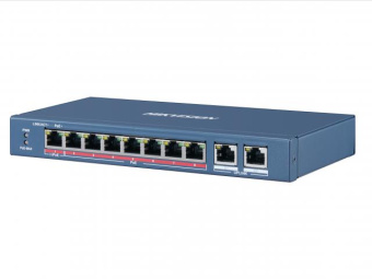 Коммутатор Hikvision DS-3E0310HP-E 8x100Mb 2G 7PoE+ 110W неуправляемый от магазина РЭССИ