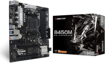 Материнская плата Biostar B450MX-S Soc-AM4 AMD B450 2xDDR4 mATX AC`97 8ch(7.1) GbLAN RAID+HDMI от магазина РЭССИ