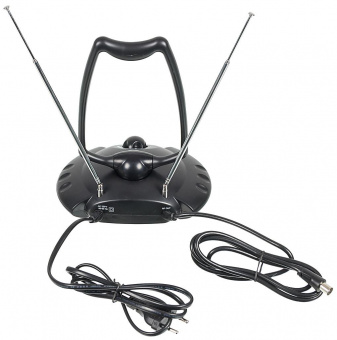 Антенна телевизионная Hyundai H-TAI200 30дБ активная черный каб.:1.35м от магазина РЭССИ