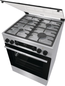 Плита Комбинированная Gorenje GKS6C70XF нержавеющая сталь (стеклянная крышка) реш.чугун от магазина РЭССИ