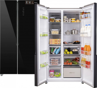 Холодильник Weissgauff Premium WSBS 736 NFBG Inverter Professional черный (двухкамерный) от магазина РЭССИ