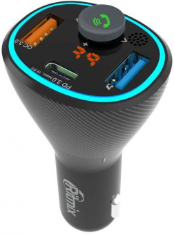 Автомобильный FM-модулятор Ritmix FMT-B300 черный BT USB (80000849) от магазина РЭССИ