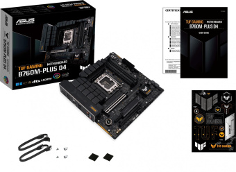Материнская плата Asus TUF GAMING B760M-PLUS D4 Soc-1700 Intel B760 4xDDR4 mATX AC`97 8ch(7.1) 2.5Gg RAID+HDMI+DP от магазина РЭССИ