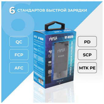 Сетевое зар./устр. Hiper HP-WC010 3A (PD+QC) USB-C универсальное черный от магазина РЭССИ