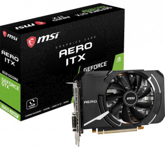 Видеокарта MSI PCI-E GTX 1660 SUPER AERO ITX NVIDIA GeForce GTX 1660SUPER 6144Mb 192 GDDR6 1530/14000 DVIx1 HDMIx1 DPx1 HDCP Ret от магазина РЭССИ