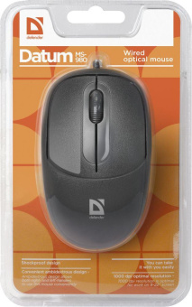 Мышь Defender Datum MS-980 черный оптическая 1000dpi USB для ноутбука 2but (52980) от магазина РЭССИ