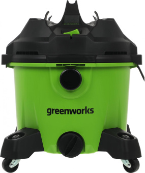 Строительный пылесос Greenworks G120WDV 1300Вт (уборка: сухая/сбор воды) зеленый от магазина РЭССИ