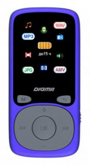 Плеер Hi-Fi Flash Digma B4 8Gb синий/1.8"/FM/microSDHC от магазина РЭССИ