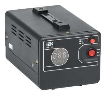 Стабилизатор напряжения IEK Hub 1кВА однофазный черный (IVS21-1-001-13) от магазина РЭССИ