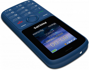 Мобильный телефон Philips E2101 Xenium синий моноблок 2Sim 1.77" 128x160 Thread-X GSM900/1800 MP3 FM microSD max32Gb от магазина РЭССИ