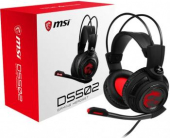 Наушники с микрофоном MSI DS502 черный 2м накладные USB оголовье (S37-2100911-SV1) от магазина РЭССИ