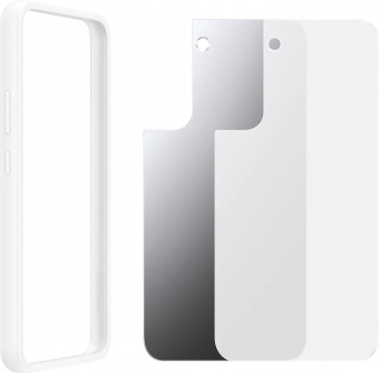 Чехол (клип-кейс) Samsung для Samsung Galaxy S22+ Frame Cover белый/прозрачный (EF-MS906CWEGRU) от магазина РЭССИ