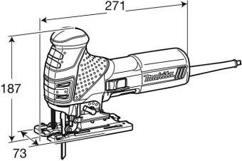 Лобзик Makita 4351FCTJ 720Вт 2800ходов/мин от электросети (кейс в комплекте) от магазина РЭССИ