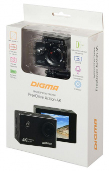 Видеорегистратор Digma FreeDrive Action 4K черный 8Mpix 2160x3840 2160p 140гр. от магазина РЭССИ